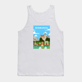 Romania. Retro travel minimalist poster Tank Top